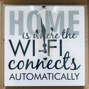 🆕 Quartz Wall Clock ~ “HOME IS WHERE THE WIFI CONNECTS AUTOMATICALLY”